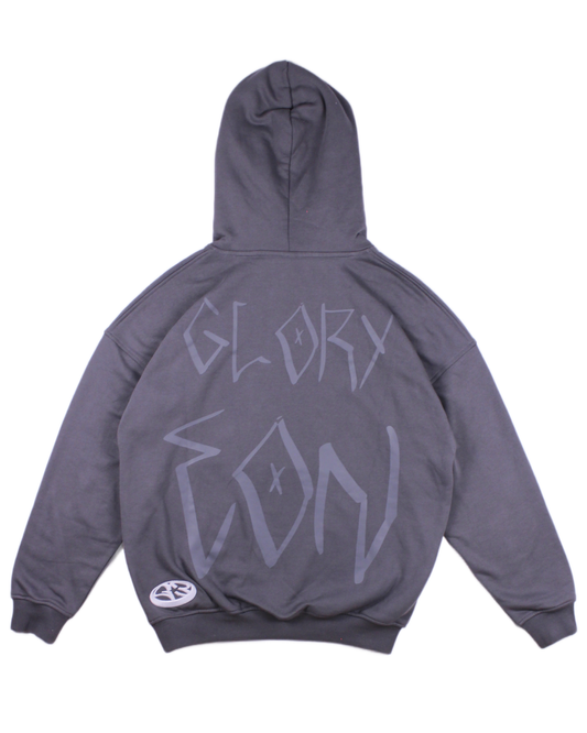 Box Drape Hoodie Grey