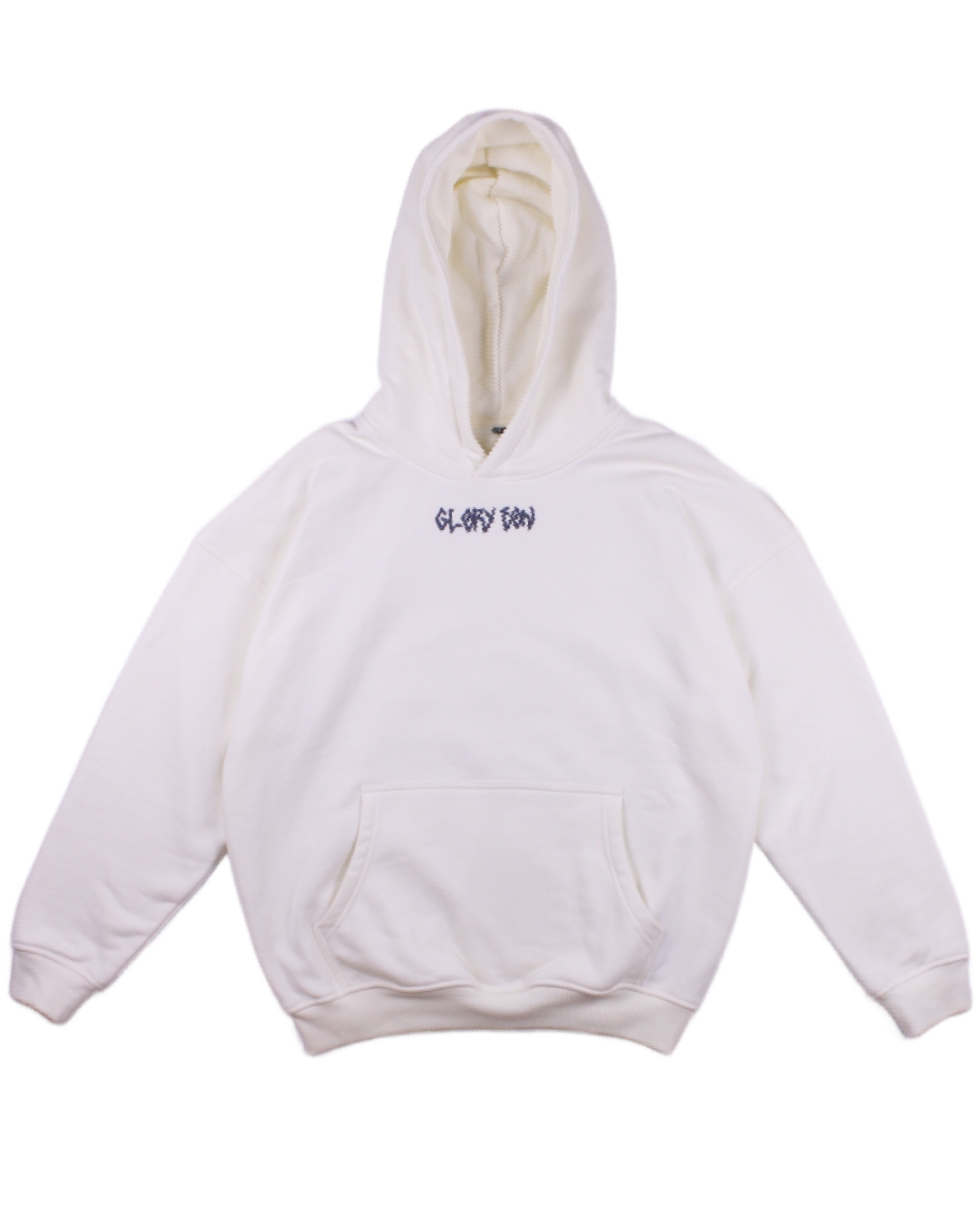 Box Drape Hoodie White
