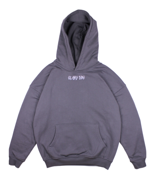 Box Drape Hoodie Grey